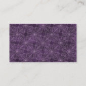 Paarse en zilveren Spiderweb Gothic Pattern Visitekaartje (Voorkant)