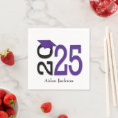 Paarse en zwarte 2025 Afstuderen met naam Servet (Insitu)