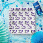 Paarse en zwarte 2025 Afstuderen Papieren Bordje (Feest)