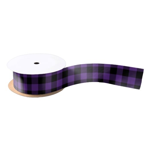 Paarse en zwarte Buffalo Check Plaid Lint (Spoel)