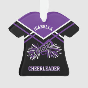 Paarse en zwarte Cheerleader Ornament