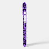 Paarse en zwarte Damask Case-Mate iPhone Case (Achterkant / Links)