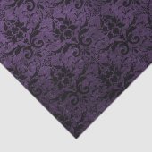 Paarse en zwarte Damask Tissuepapier (Detail)