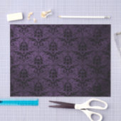 Paarse en zwarte Damask Tissuepapier (Craft)