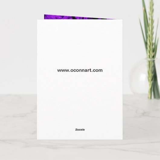 Paarse en zwarte damast zoet zestien kaart (Achterkant)