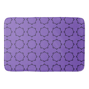 Paarse en zwarte Decoratief Badmat
