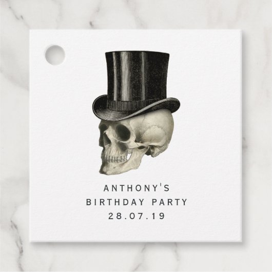 Paarse en zwarte Fancy Victoriaans Gotische Schede Bedankjes Labels (Voorkant)