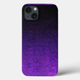 Paarse en zwarte glittergradiënt iPhone 13 hoesje