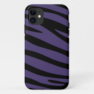 Paarse en zwarte inkt van Zebra iPhone 11 Hoesje