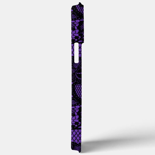 Paarse en zwarte kant Case-Mate iPhone case (Achterkant / Rechts)