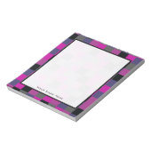 Paarse en zwarte kleurenblokken Aangepast Notitieb Notitieblok (Gedraaid)