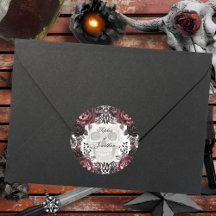 Paarse en zwarte Moody Donkere bruiloft