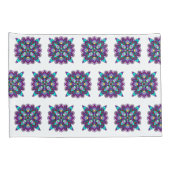 Paarse en zwarte mystieke kleurrijke Mandala Kussensloop (Achterkant-Rechts)