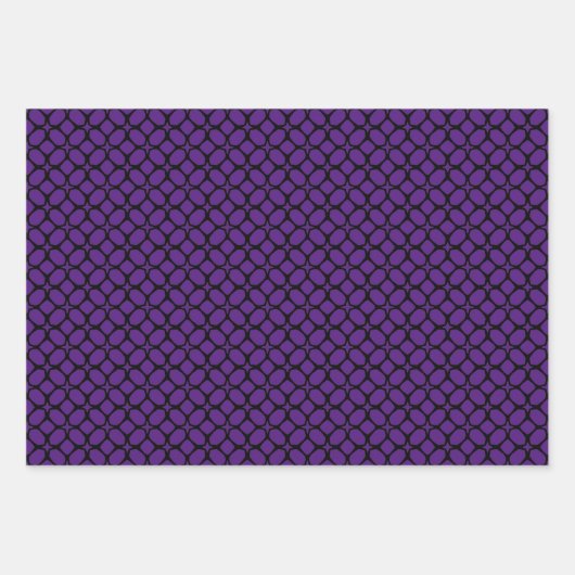 Paarse en zwarte Papierverpakking 400 c Inpakpapier Vel (Voorkant 2)