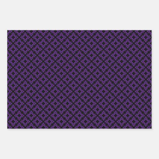 Paarse en zwarte Papierverpakking 400 c Inpakpapier Vel (Voorkant)