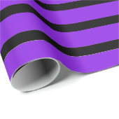 Paarse en zwarte streep cadeaupapier (Rol Hoek)