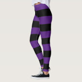 Paarse en zwarte strepen Stripte Leggings (Links)