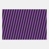 Paarse en zwarte strepen &. Zig Zags Inpakpapier Vel (Voorkant)