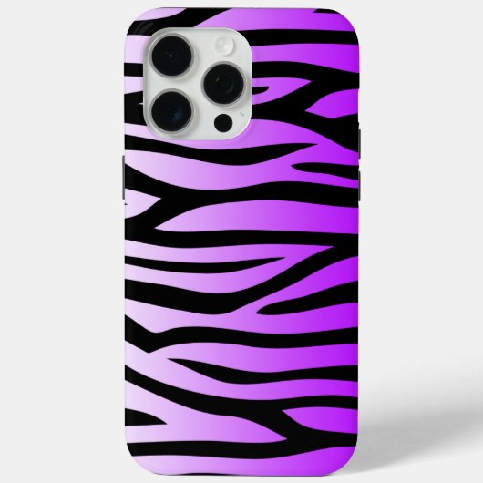 Paarse en zwarte zebra afdrukken Case-Mate iPhone case (Achterkant)