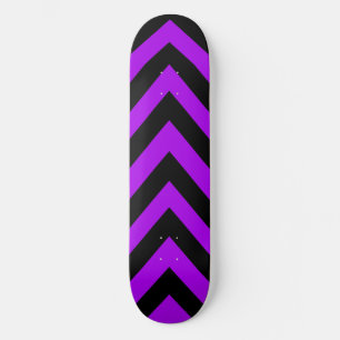 Paarse en Zwarte Zig Zag Skateboarddek Skateboard