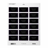 Paarse en zwarte zwitserse Gothic Wedding Etiket (Full Sheet)