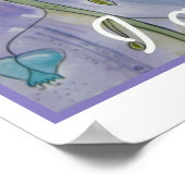 Paarse Energy Chakra-affirmatie Poster (Hoek)