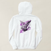 paarse engel grafisch T-shirt – Streetwear engelen (Design achterkant)