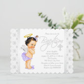 Paarse engelendoop kaart (Staand voorkant)