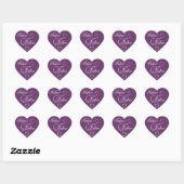 Paarse envelop voor het huwelijk van het huwelijk hart sticker (Vel)