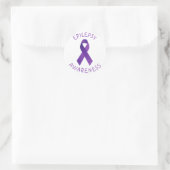 Paarse Epilepsie Bewustzijnslint Ondersteuning Ronde Sticker (Tas)