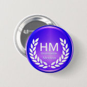 Paarse eremoordenprijs voor leraar ronde button 5,7 cm (Voorkant /achterkant)