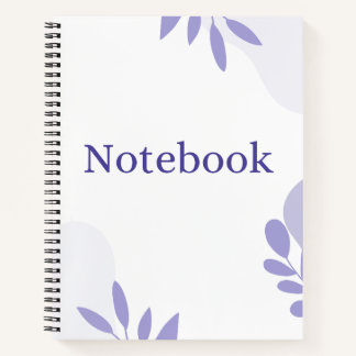 Paarse esthetische bloem notebook omslag notitieboek