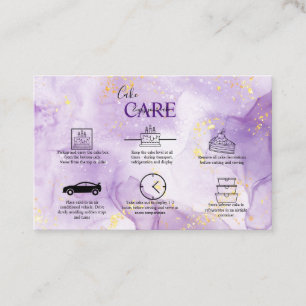 Paarse esthetische Cake Care Square Visitekaartje