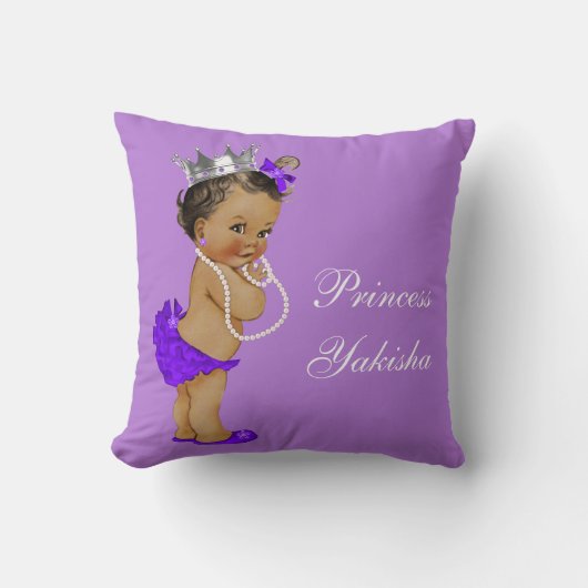 Paarse  etnische prinses Baby Kussen (Voorkant)