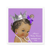Paarse Etnische Prinses Baby shower Gepersonalisee