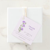 Paarse Eustomas bruiloft dank u Bedankjes Labels (In situ)