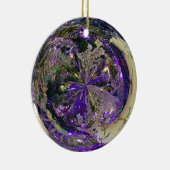 Paarse explosie keramisch ornament (Rechts)