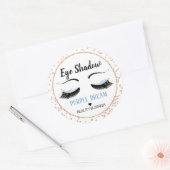 Paarse Eye Shadow Glitter Wimpers Sticker Label (Envelop)
