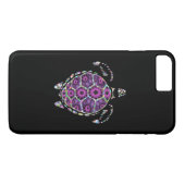 Paarse Factual Turtle Shell Case-Mate iPhone Case (Achterkant (Horizontaal))