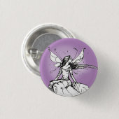 Paarse Fae Ronde Button 3,2 Cm (Voorkant /achterkant)
