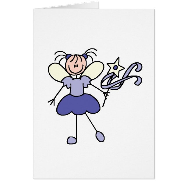 Paarse Fairy Angel met werkkaart (Voorkant)