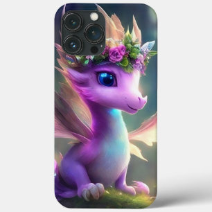 Paarse Fairy Dragon iPhone 13 Pro Max Hoesje