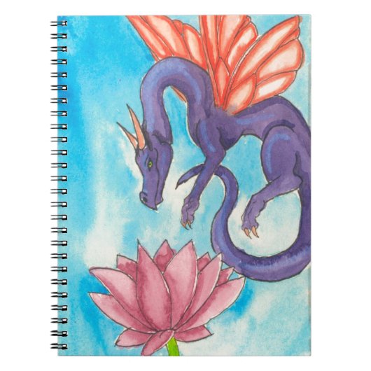 Paarse Fairy Dragon Notitieboek (Voorkant)