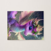 Paarse Fairy Dragon puzzel (Horizontaal)