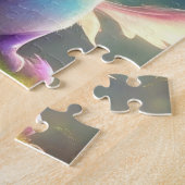 Paarse Fairy Dragon puzzel (Zijkant)