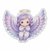 Paarse Fairy Sticker (Voorkant)