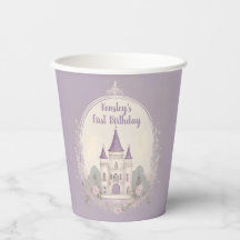 Paarse Fairytale Castle Paper Cup