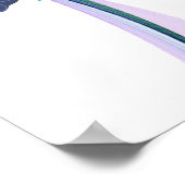 Paarse Faith Mini Floral Weddenschap Welkom Poster (Hoek)