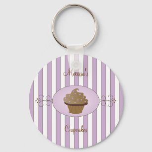 Paarse Fancy Cake Sleutelhanger