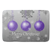 Paarse Fancy kerstsieraad Bath Mat (Voorkant)
